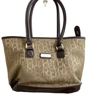 CALVIN KLEIN monogram logo shoulder tote laptop bag | office bag